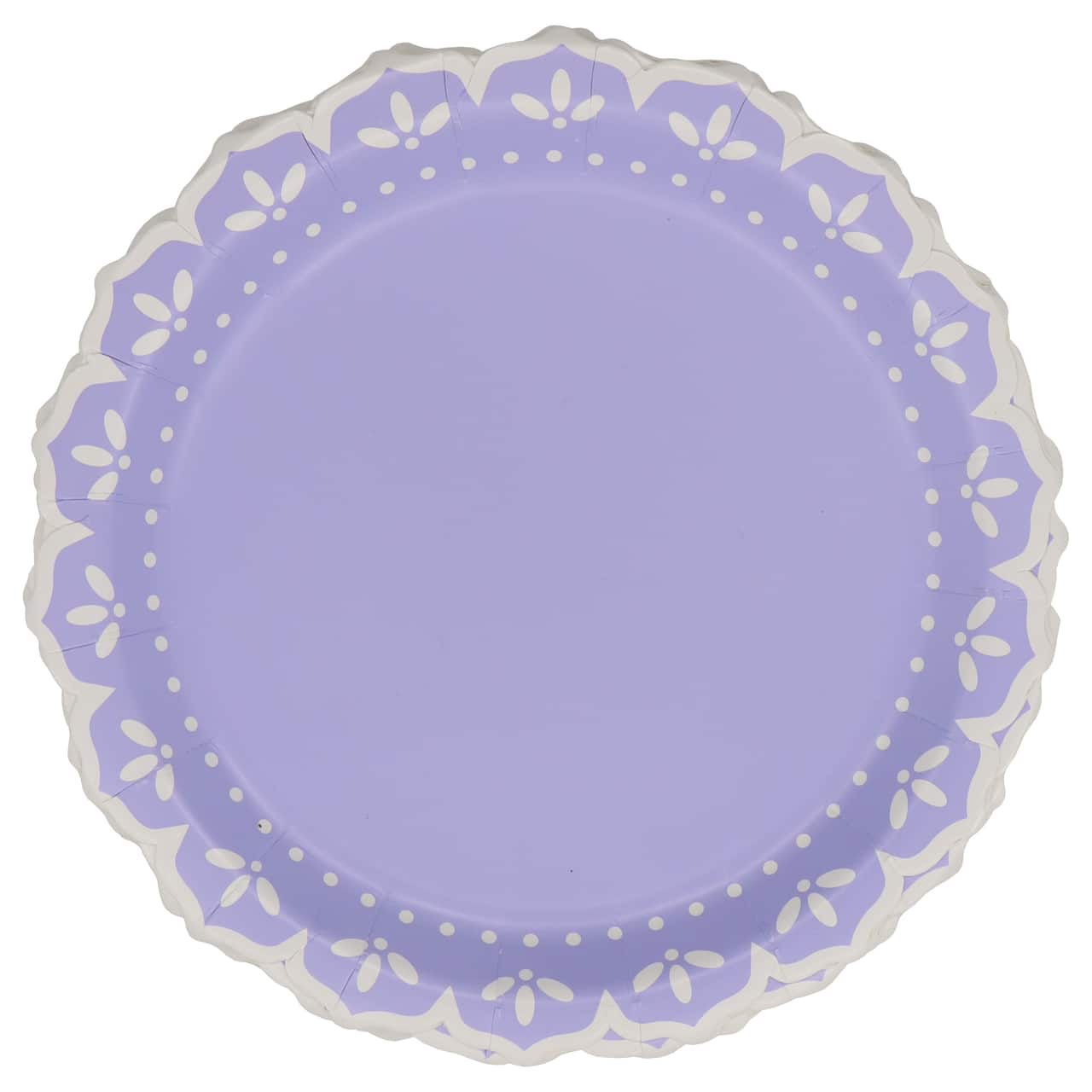 12 Packs: 8 ct. (96 total) 7" Purple Petal Dot Snack Plates by Celebrate It™